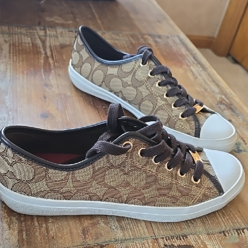 Women's Brown Coach Sneakers
